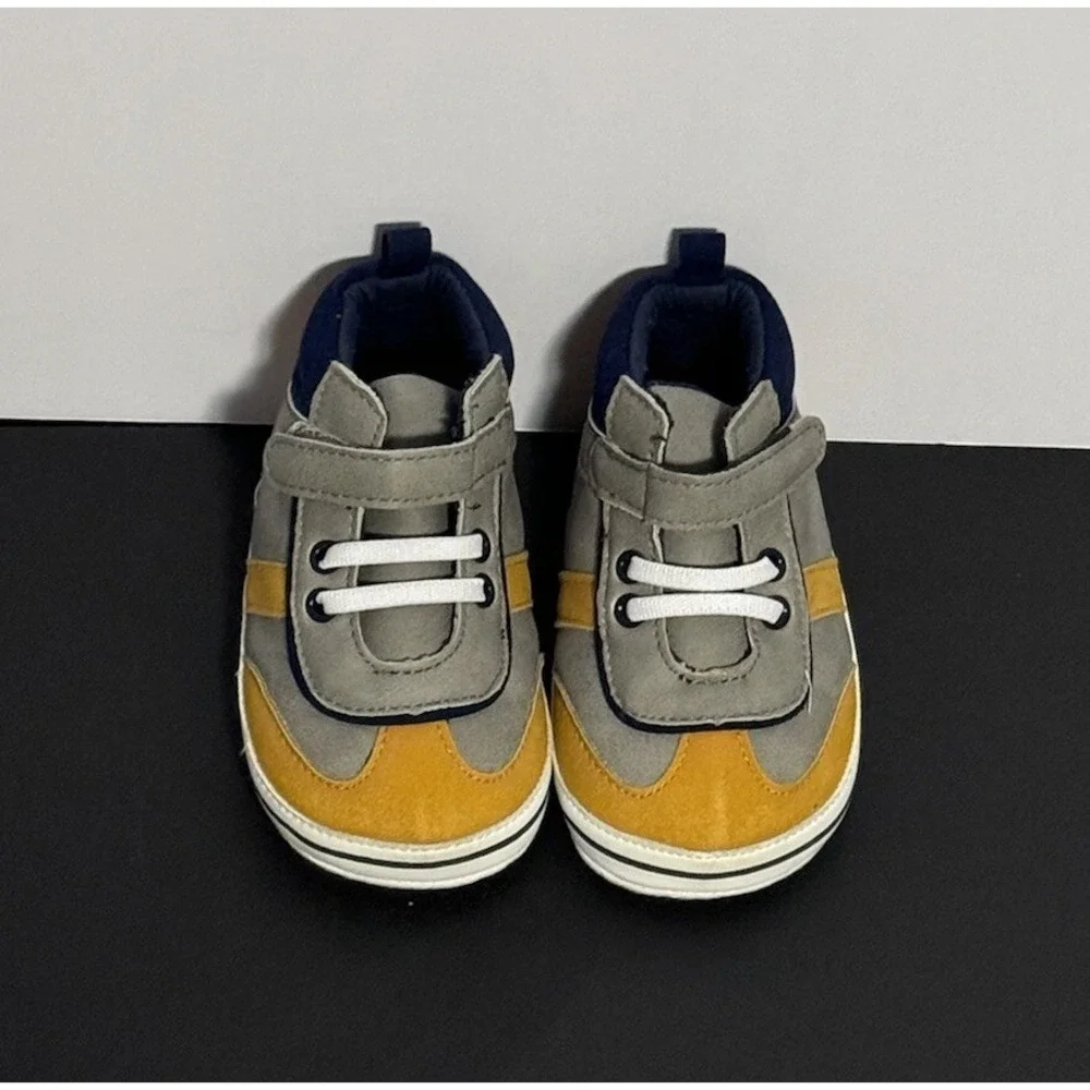 Carter's Baby Boy's Soft Bottom‎ Sneaker: Yellow Blue Gray 9-12m